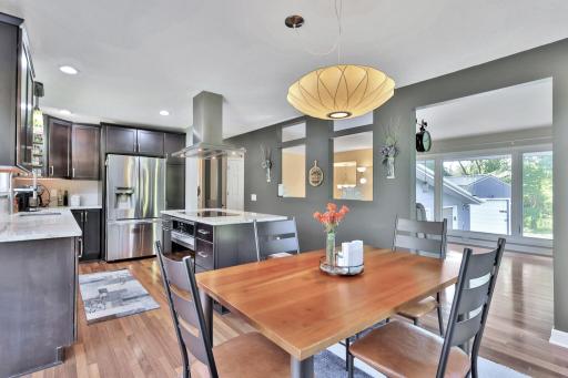 Stainless appliances in the updated kitchen.d