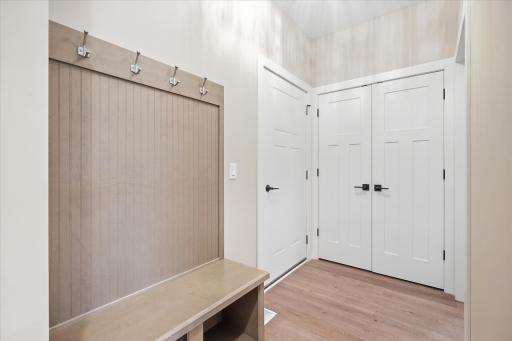 Mud room right off of garage entrance and laundry.