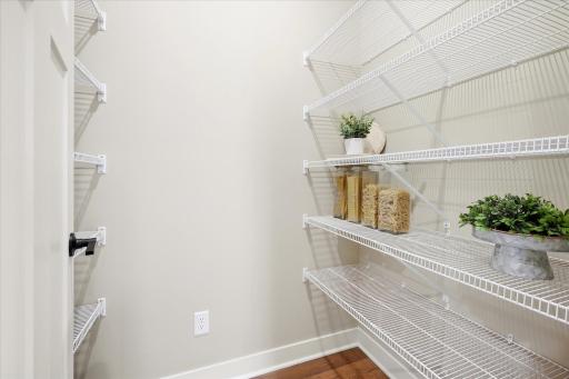 Walk in pantry off the kitchen adds extra storage.