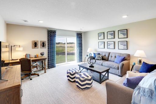 Having a second living area is ideal! Model home, color and finish will vary.