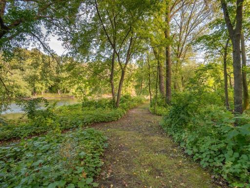 Enjoy the meandering trails along the river front!