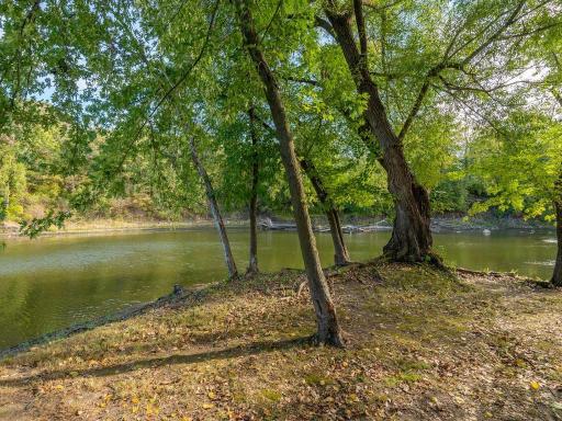Most northerly point on the property meets this bend in the Crow River.