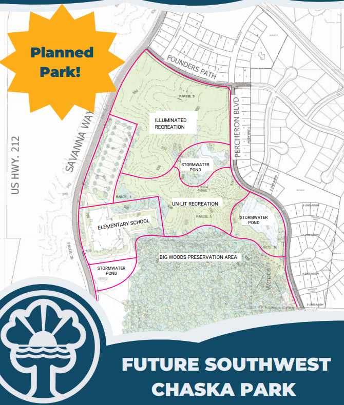 Adjacent to Rivertown Height's is future Southwest Chaska Park!