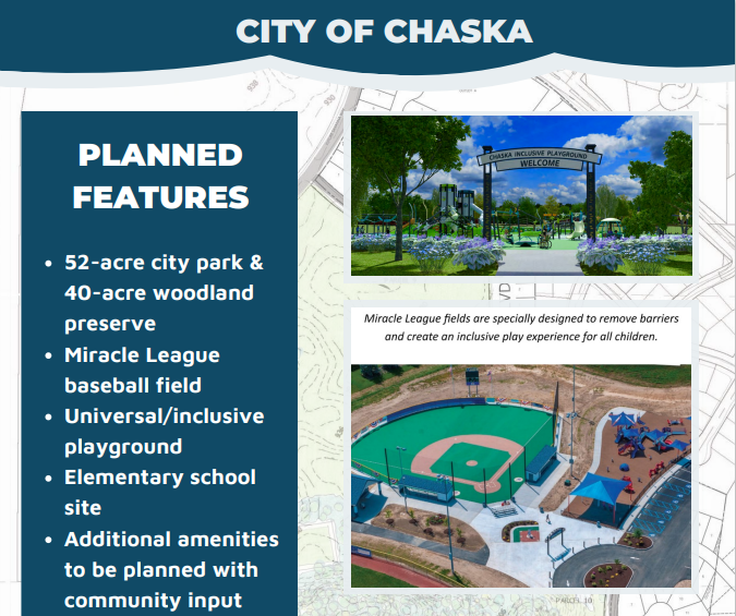Future Plans for Southwest Chaska Park, adjacent to Rivertown Heights!