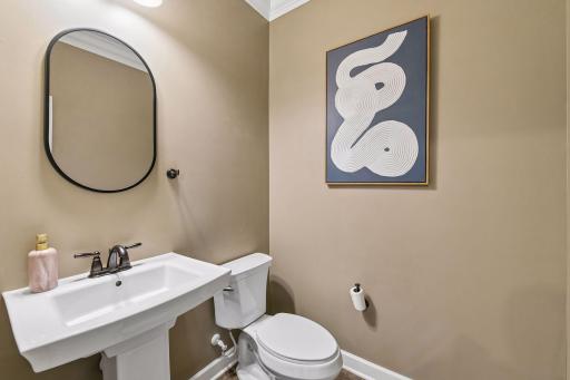 The Powder Room offers Koehler fixtures and designer details.