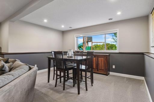 With room for a game table, this is a great space for entertaining.
