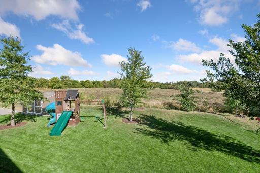 Enjoy long, easterly views across the backyard.
