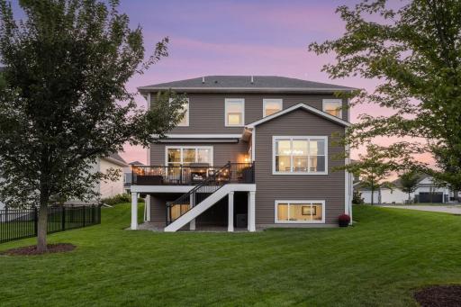 Warm and inviting, this home enjoys a spacious backyard.