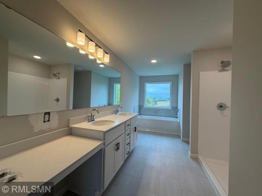 Owner's Suite Bathroom - stand up shower, soaker tub, double sinks