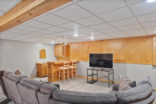 Settle in for game day or movie night with the wet bar just steps away.