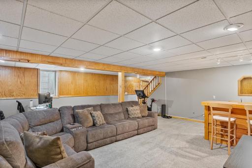 Generous gathering space gives everyone room to spread out and relax.