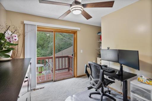 A flexible space for a bedroom, home office or hobby room, complete with its own balcony access.