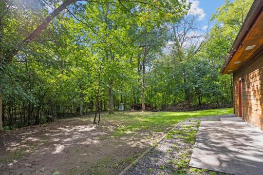 A quiet, tucked-away setting with plenty of space to make the backyard your own.