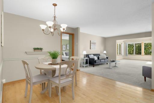 Dining Room opens to the spacious Living Room for an easy, open flow between living spaces.