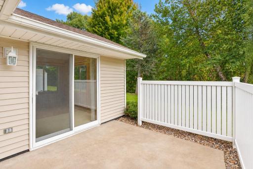 Patio just off the Vaulted Sunroom provides a great spot to enjoy the outdoors.