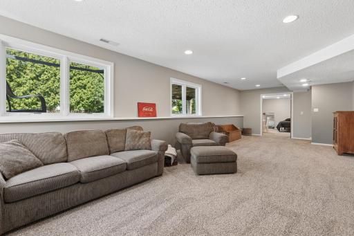 Large lower level family room