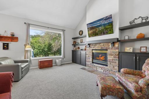 Main Level Living Room w/ vaulted ceiling