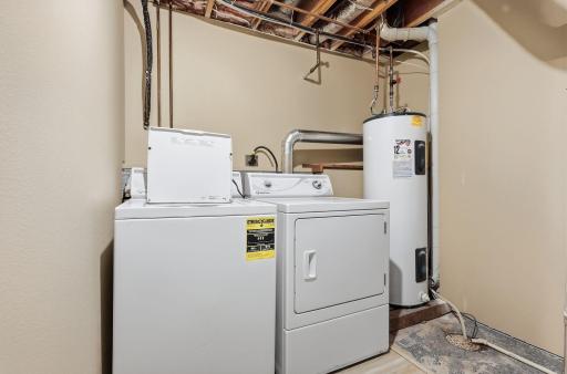 Lower level utility room with NEW high density flooring