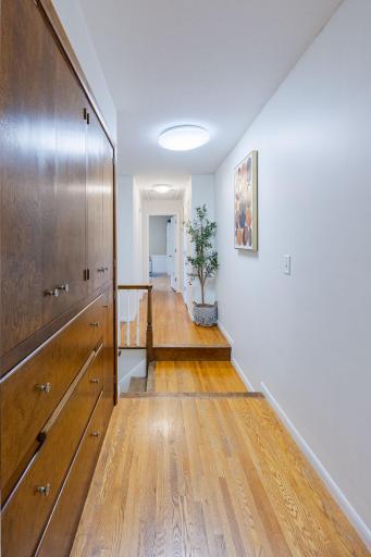 Upstairs Hallway With Built Ins