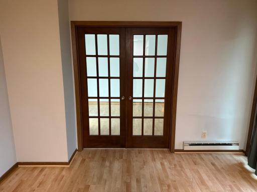 French doors leading into the bedroom