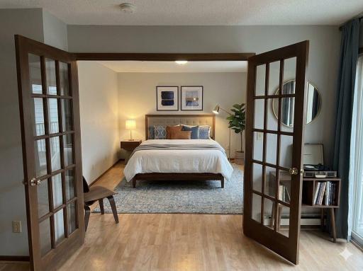 Virtually staged bedroom