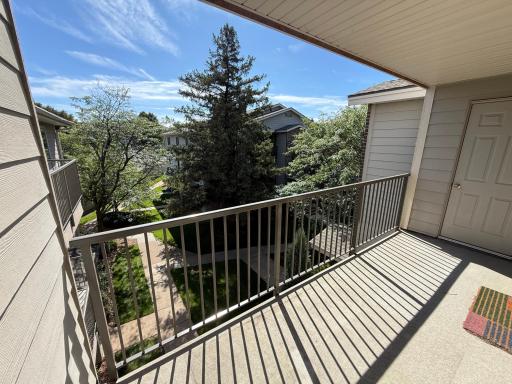 Deck overlooking the entrance