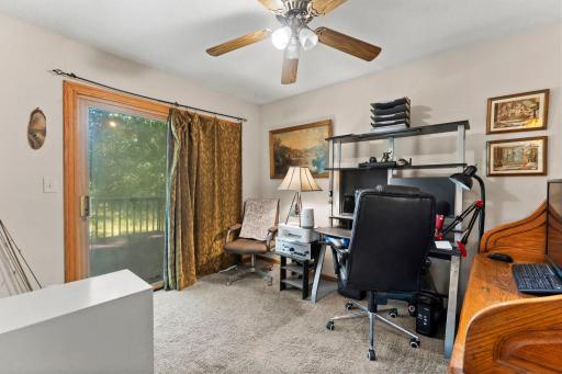 Second bedroom on this level has a patio door out to the deck.
