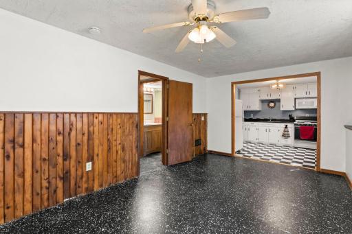 Lower level also has the third bedroom and a full bathroom.