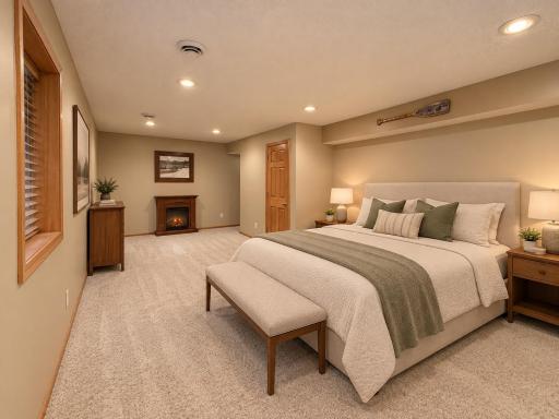 1 of 2 Lower level bedrooms with large egress for maximum daylight!