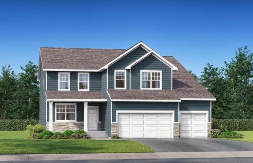 7923 Martin Ave NE will feature the desired American Classic exterior elevation with accent stone. *Picture is a market rendering; actual colors may vary.