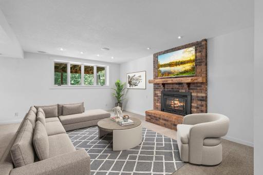 Lower level virtually staged