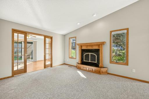 Cozy gas fireplace