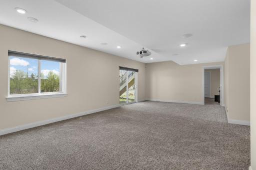 Versatile walk out lower level with large family room