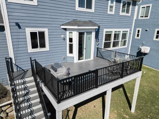 Seamless indoor-outdoor flow with direct access to the deck from the main living space