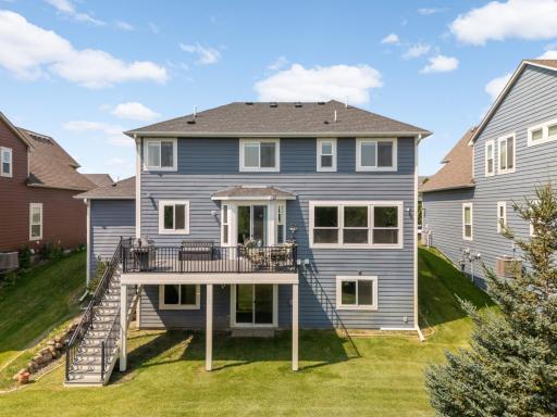 Elevated deck offers the perfect space for outdoor dining, relaxing, and entertaining