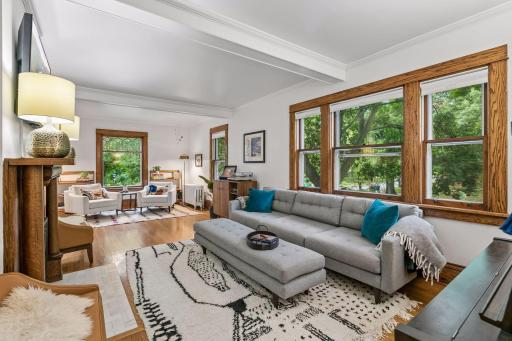 Another look at the spacious, light-filled living room.