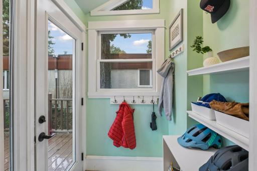 The mudroom is the perfect drop zone to keep things organized!