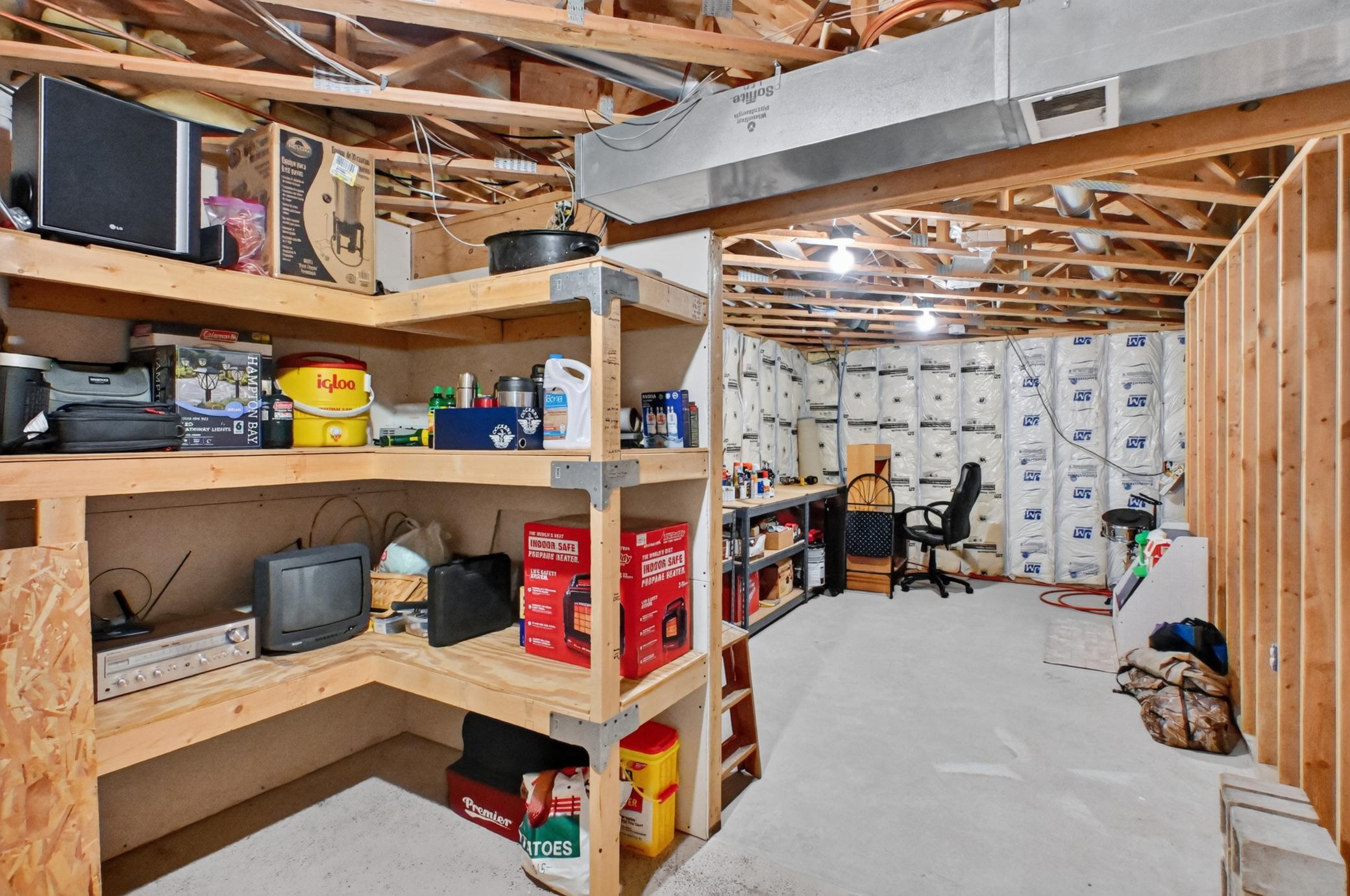 Unfinished storage