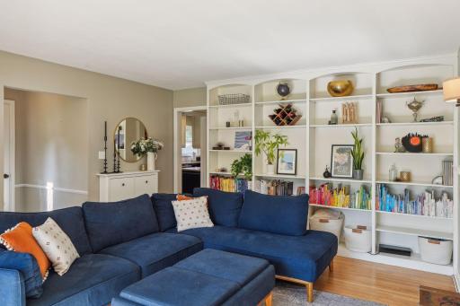 Fantastic built-ins highlight the main level.