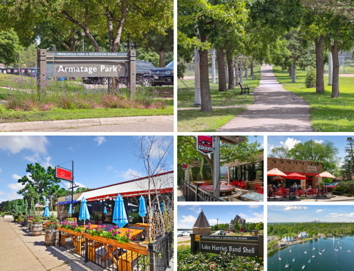 njoy an exceptional, walkable location near Minnehaha Creek parks and trails, nearby Elementary School, Pizzeria Lola, 54th & Penn, and the shops and restaurants of 50th & France. Southdale, area lakes and parks, the airport, downtown Minneapolis, an