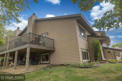 spacious sideyard and deck