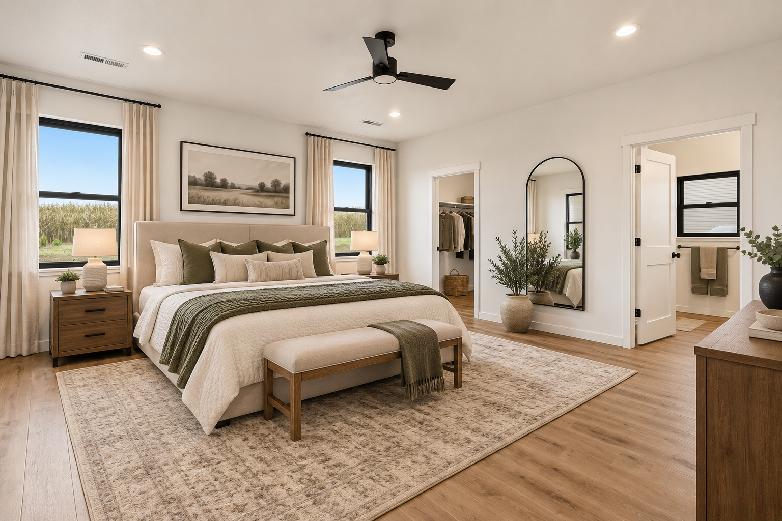 Master Bedroom Virtual Stage
