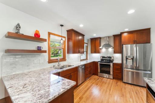Stone Tops and Beautiful Oak Floors