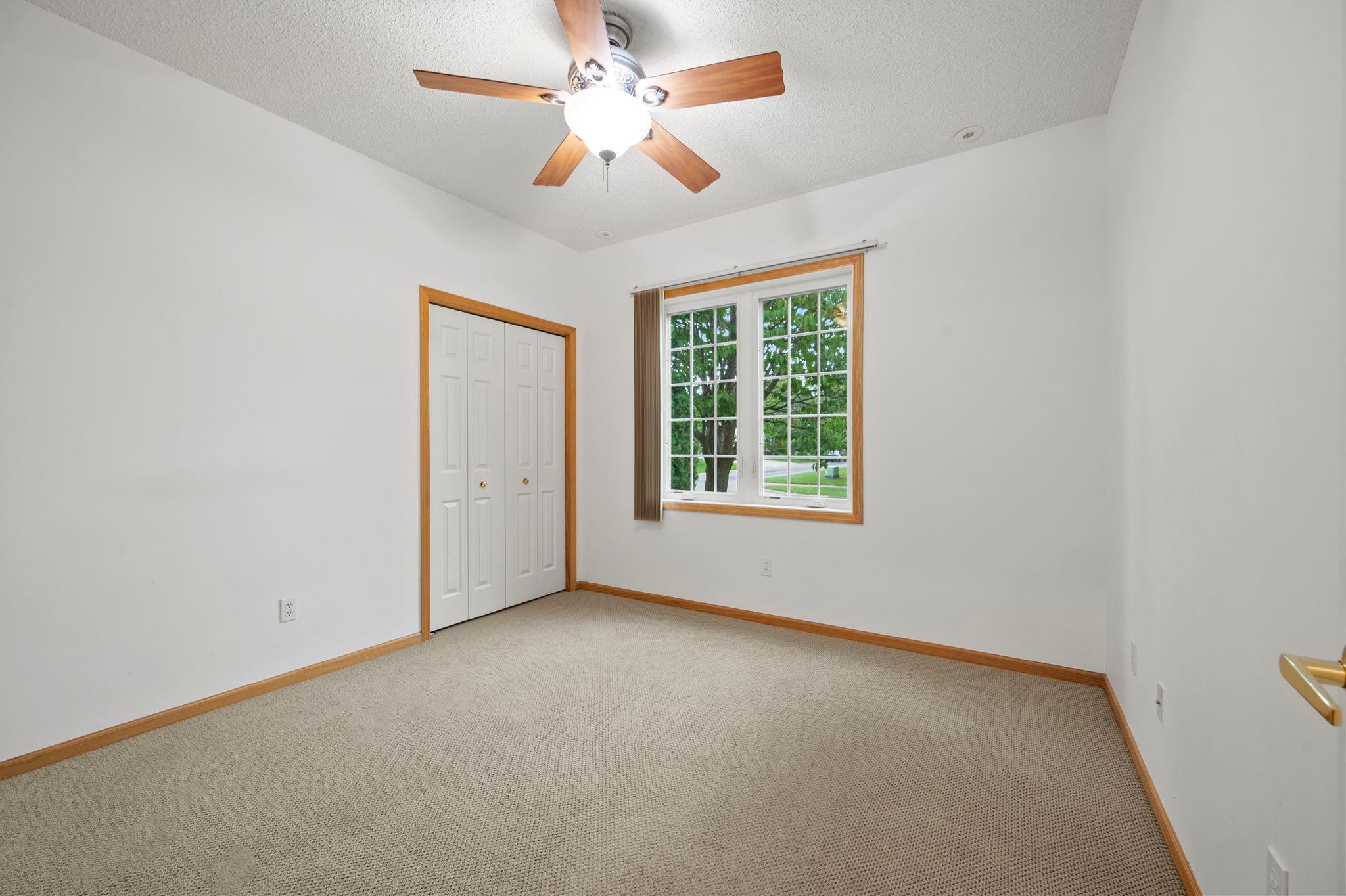 The second bedroom is available for other family members or guests.