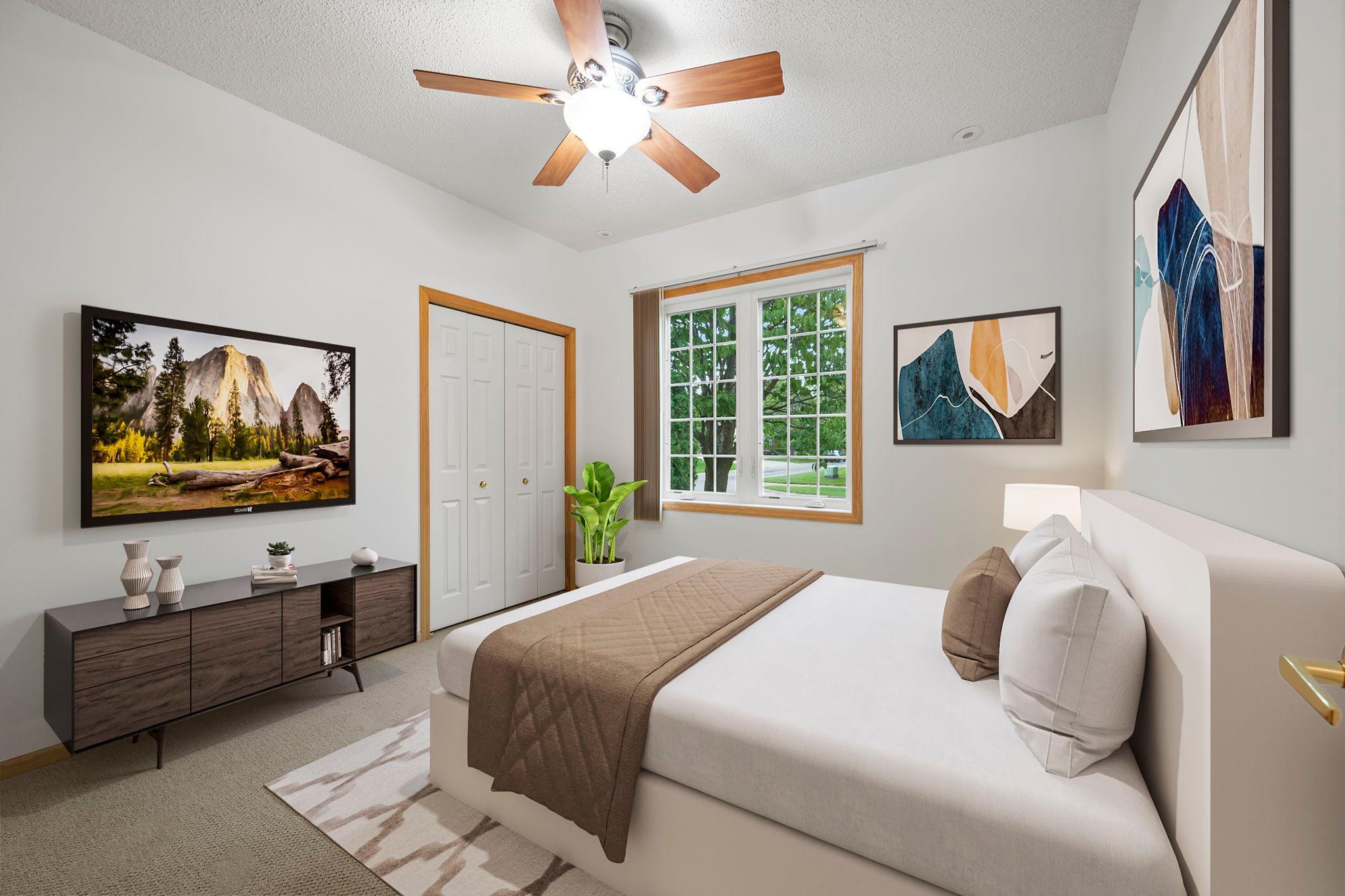 Virtually Staged Secondary Bedroom