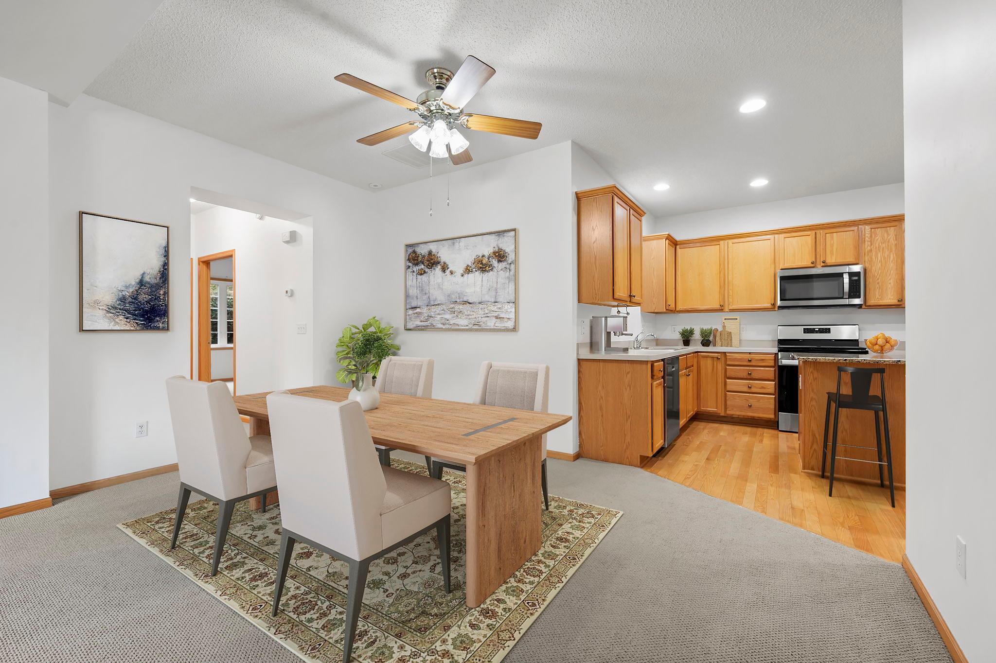 Virtually Staged Dining Room
