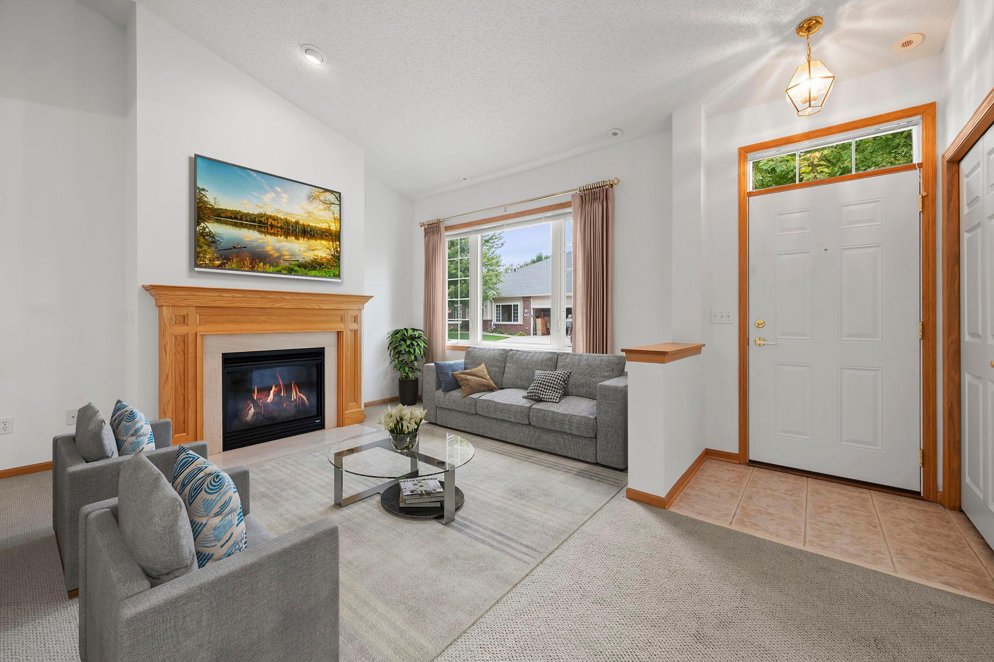 Virtually Staged Living Room
