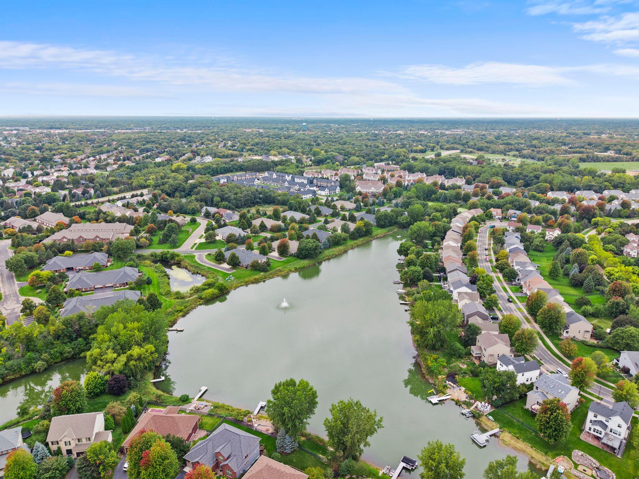 Enjoy the beautiful lakes and outdoor walking paths.
