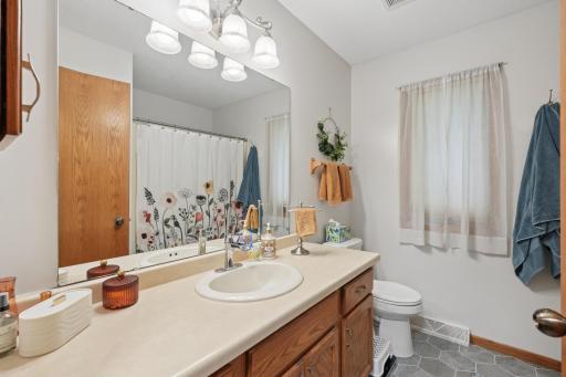 Main level full bathroom.