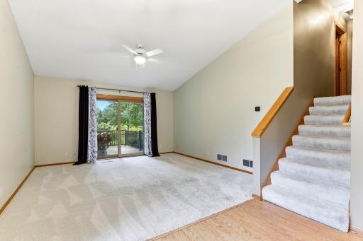 Walk out the living room to the oversized maintenance free deck!